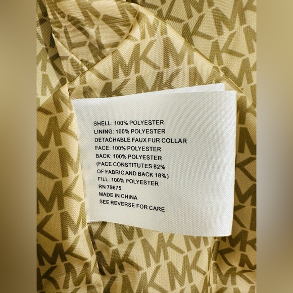 MICHAEL KORS Women's Sherpa Collar Diamond Quilted Jacket Black Winter Size S - Picture 12 of 15